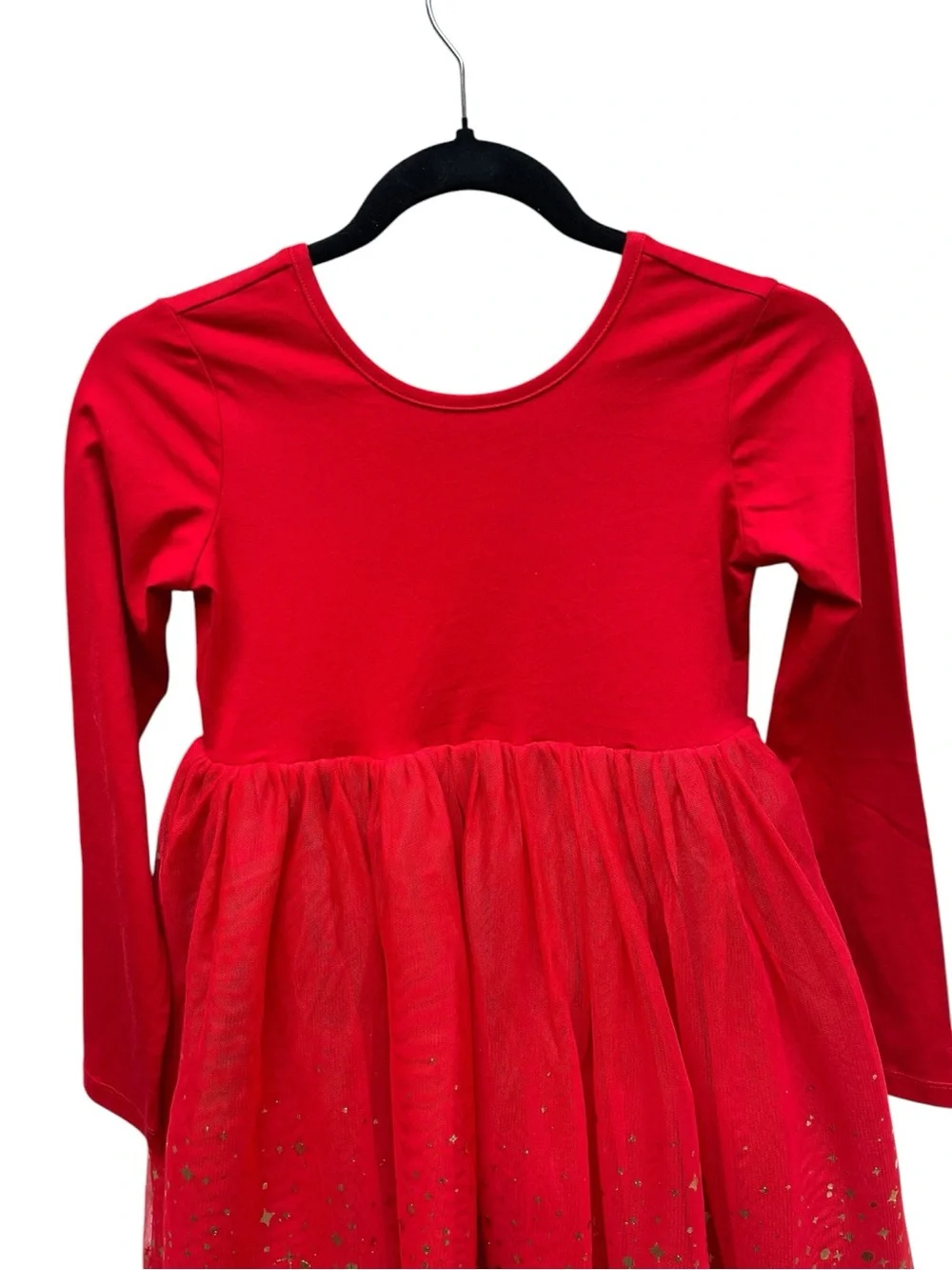 Hanna Andersson Red Gold Star Tulle Holiday Twirl Dress Girls 10 NWOT